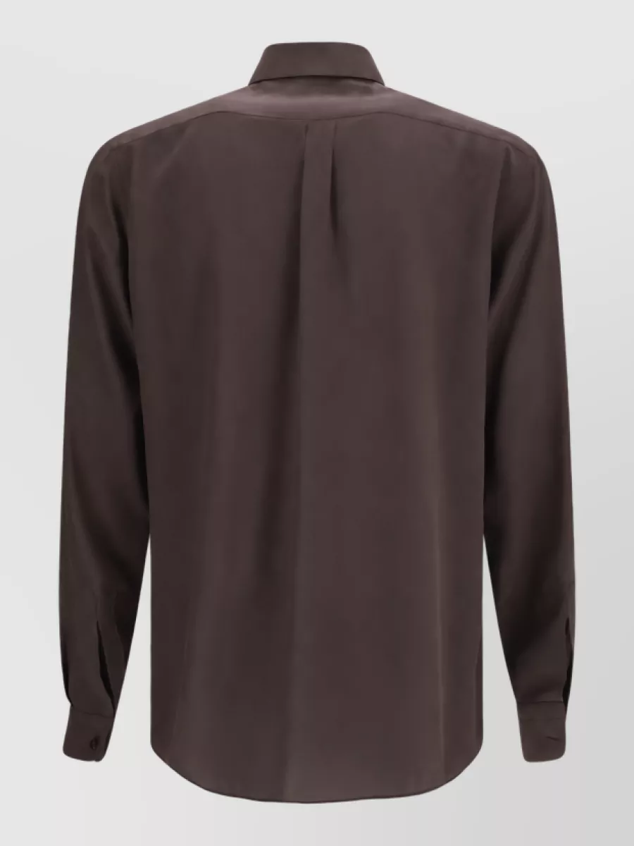 Dolce&Gabbana Silk Oversized Long-Sleeve Shirt