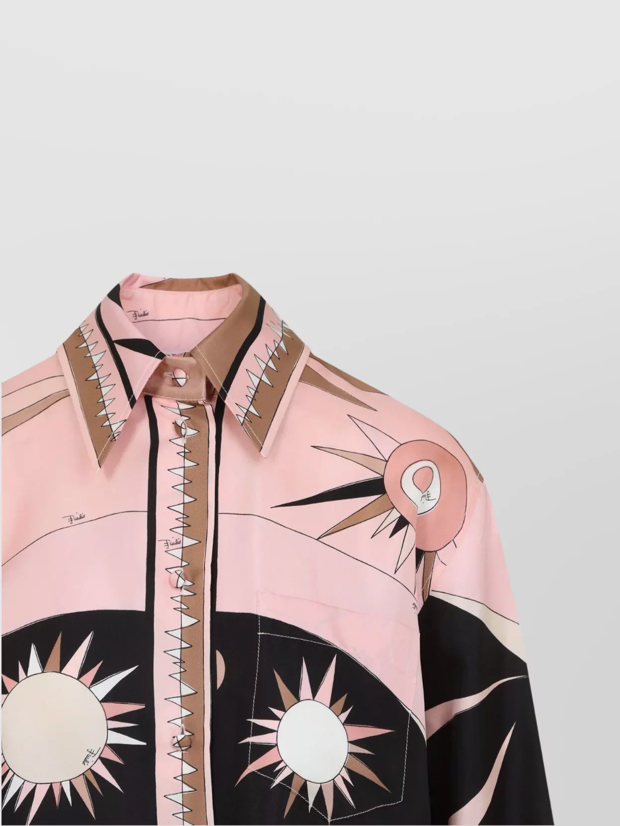 Shop Pucci Stella Geometric Silk Shirt