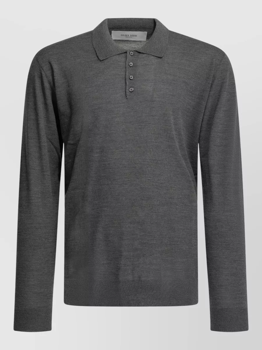 Golden Goose wool long-sleeve polo shirt