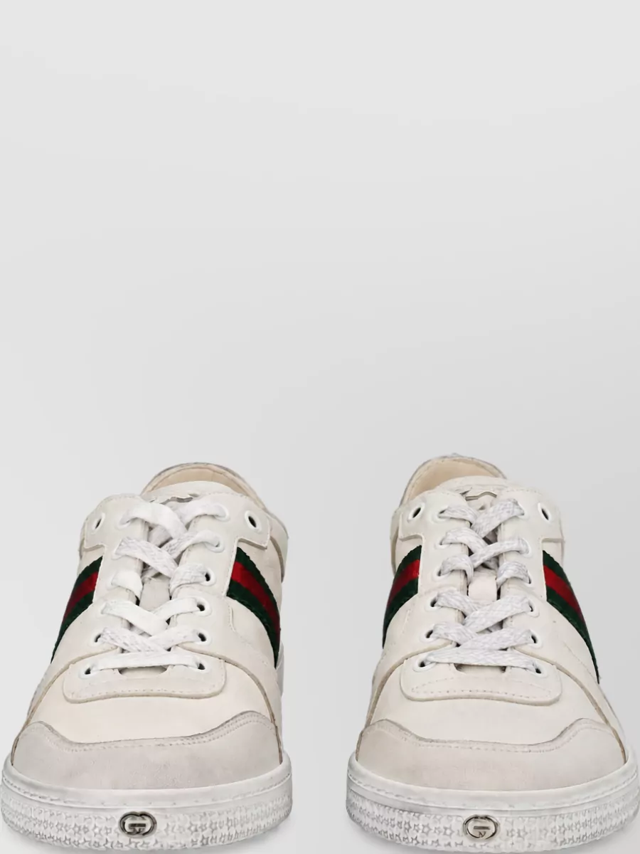 Gucci Leather Lace-Up Sneakers