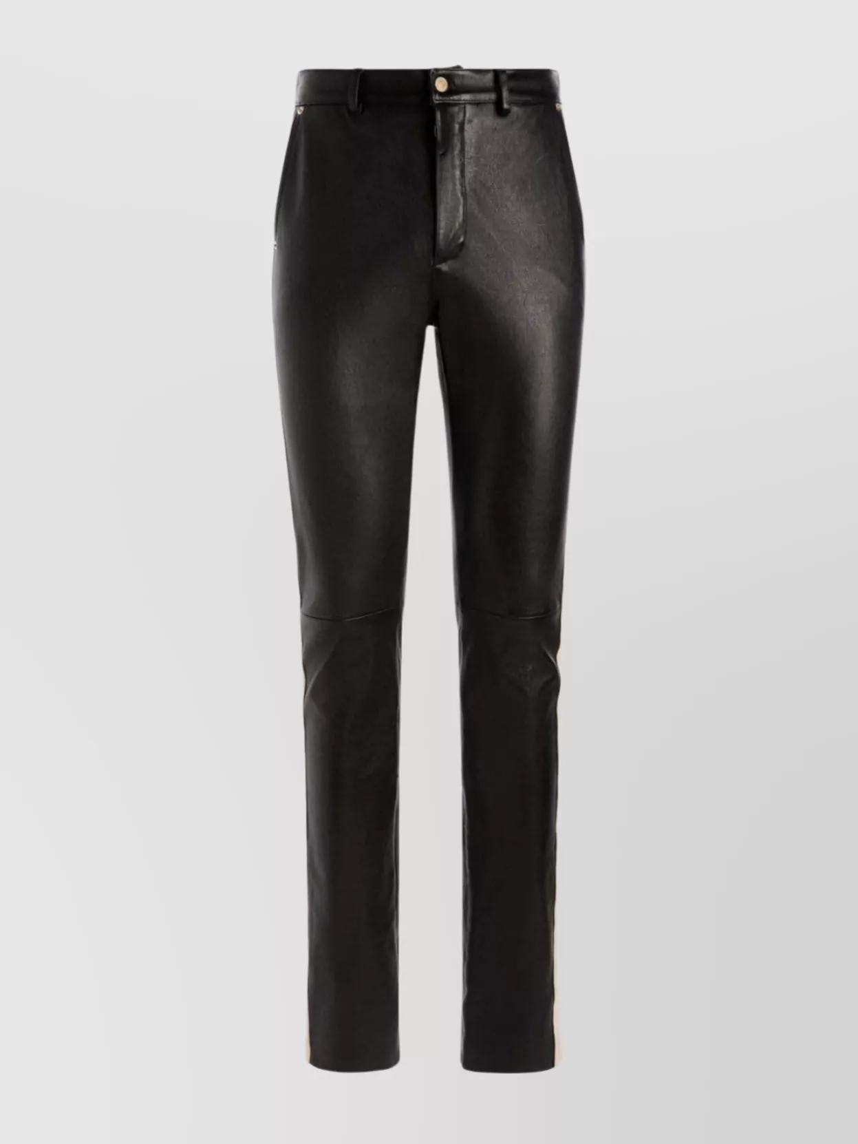 Shop Bally Mid-rise Slim Cut Trousers With Tapered Leg In Black