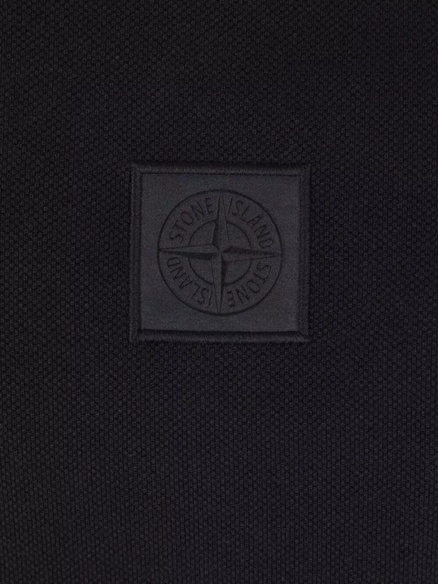 Stone Island Polo Shirt Short Sleeves Ribbed Collar