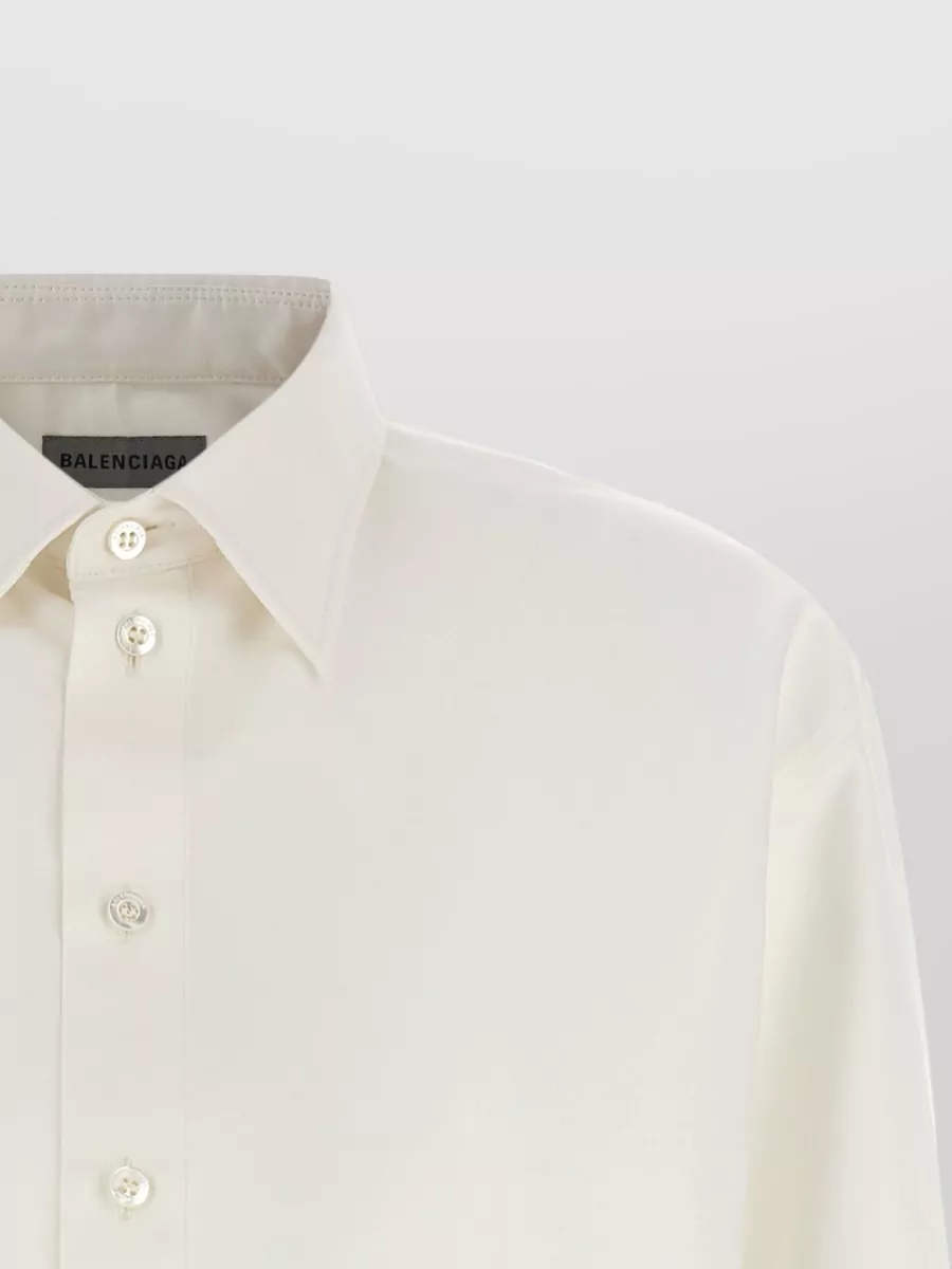 Balenciaga Silk Cropped Shirt