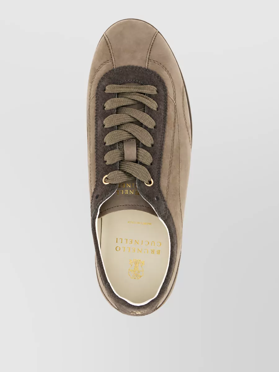 Brunello Cucinelli Leather Lace-Up Sneakers