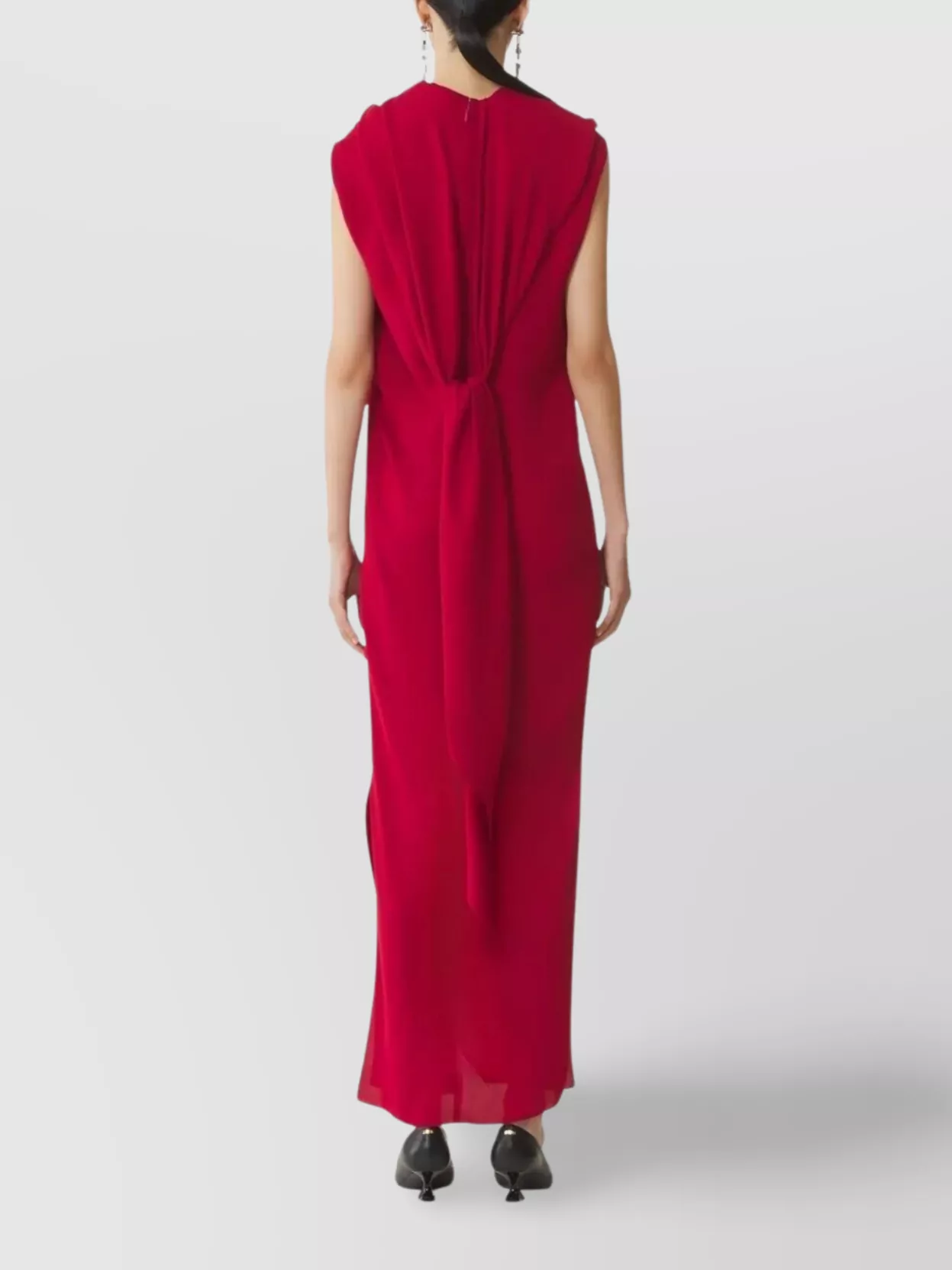 Lanvin Dress With Front Knot And Draped Neckline
