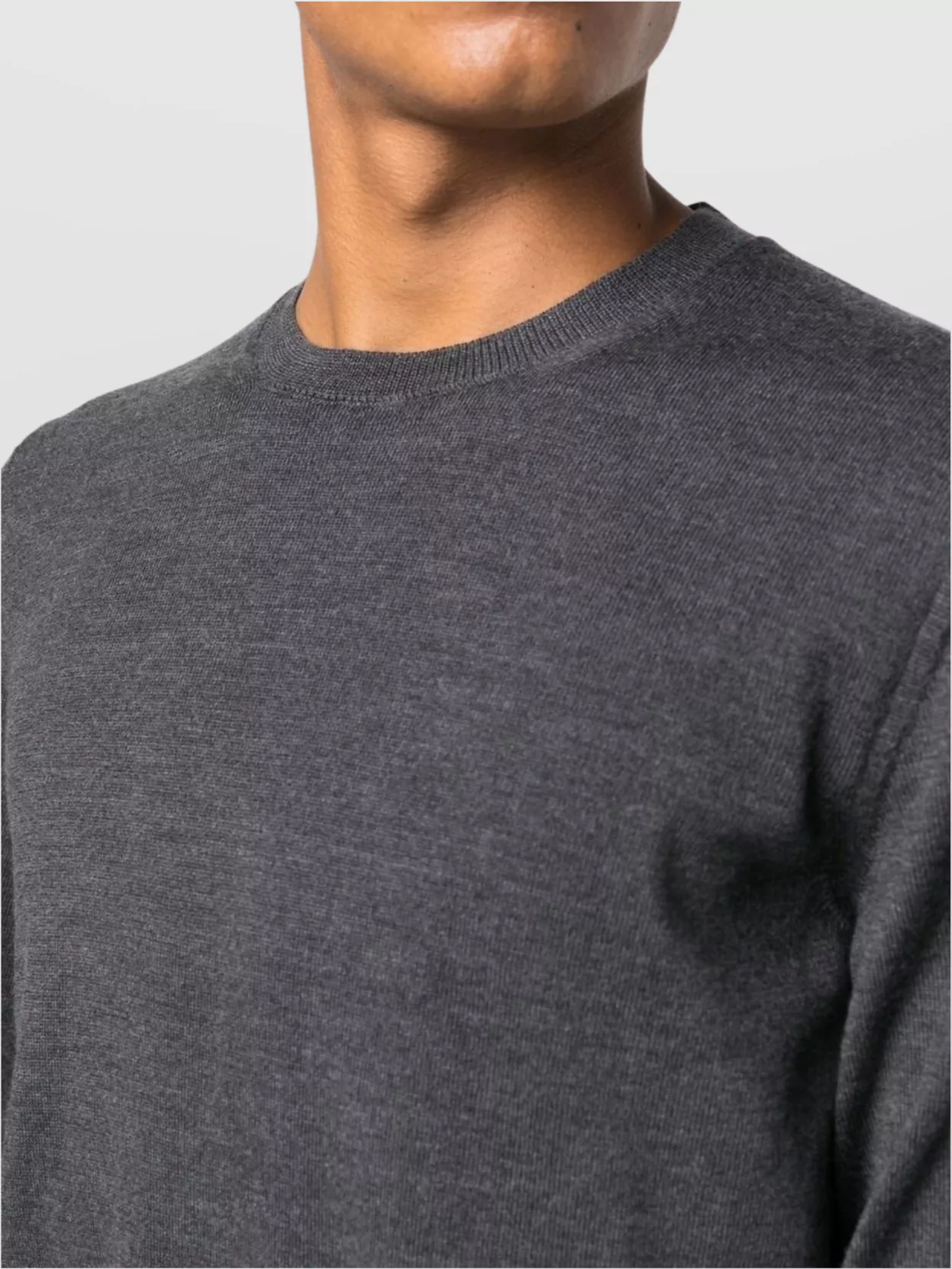 Zanone Crew Neck Long Sleeve Ribbed Sweater