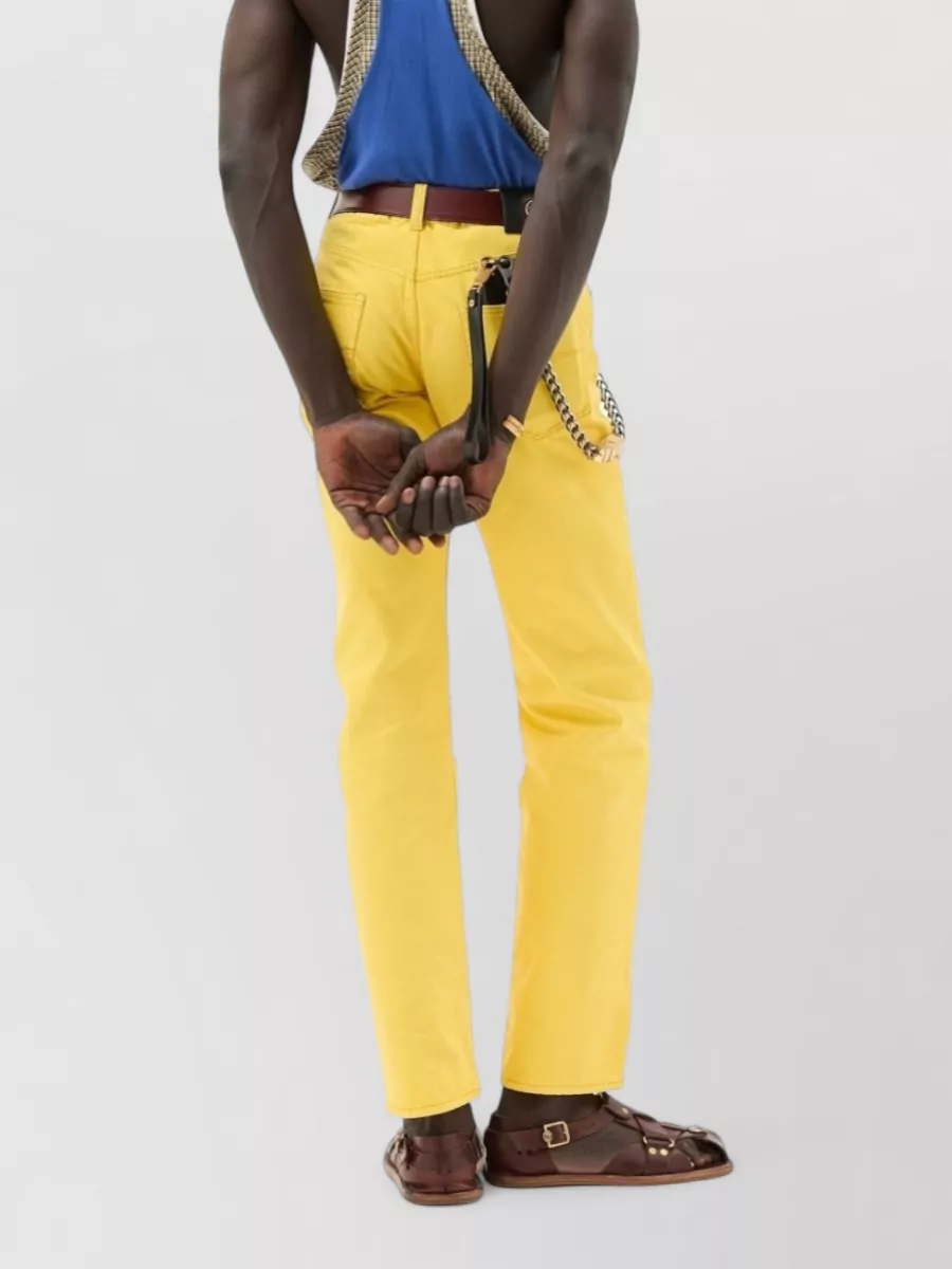 Versace Silk Straight Leg Trousers