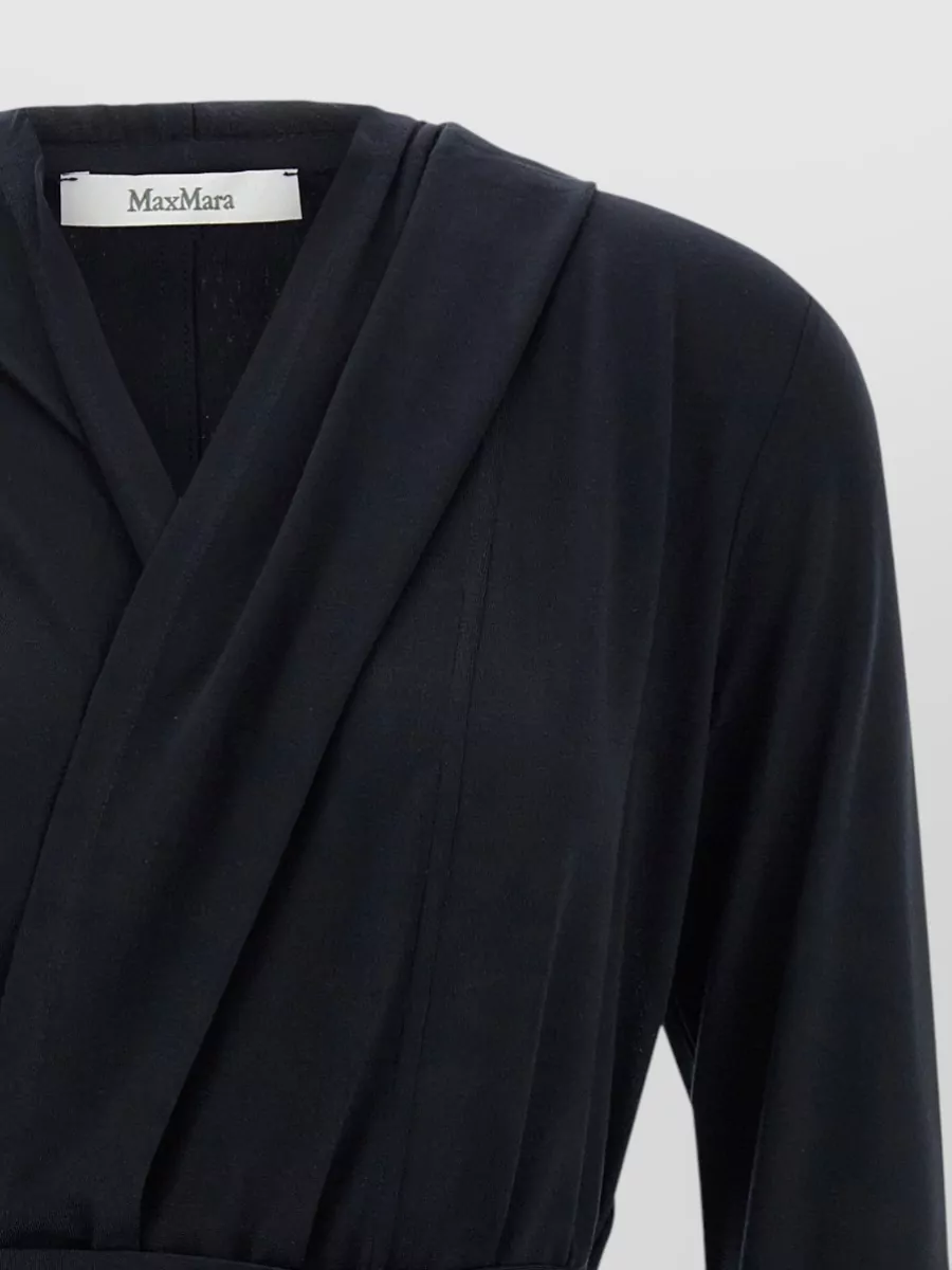 Max Mara Silk Hooded Long-Sleeve Belted Cardigan