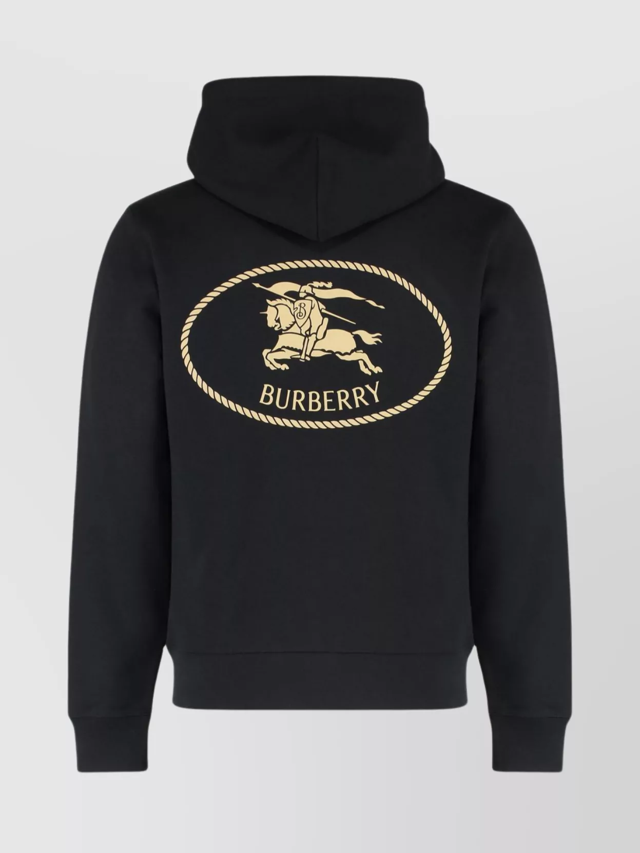 Burberry Zip-Up Hoodie Featuring Ribbed Finish