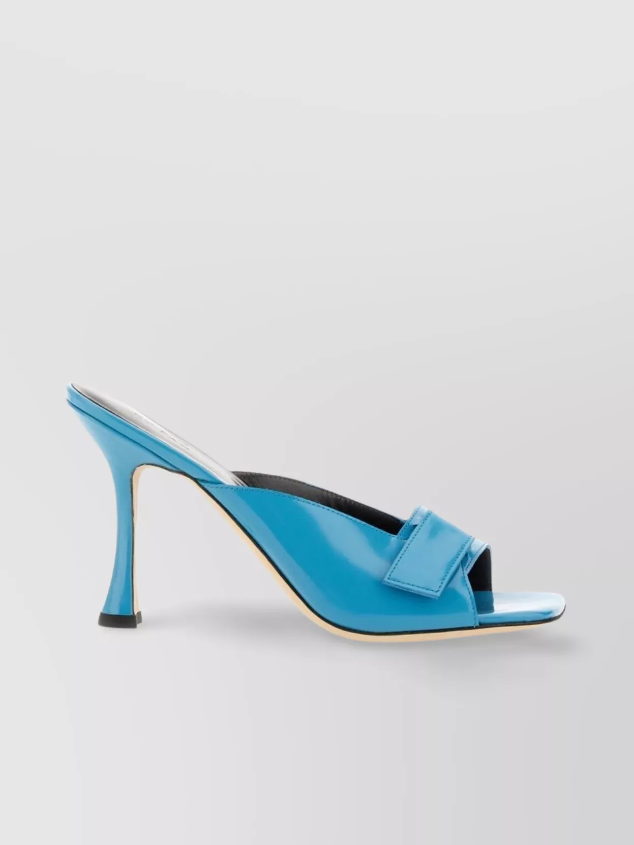By Far Olivia Patent Leather Square Toe Sandal