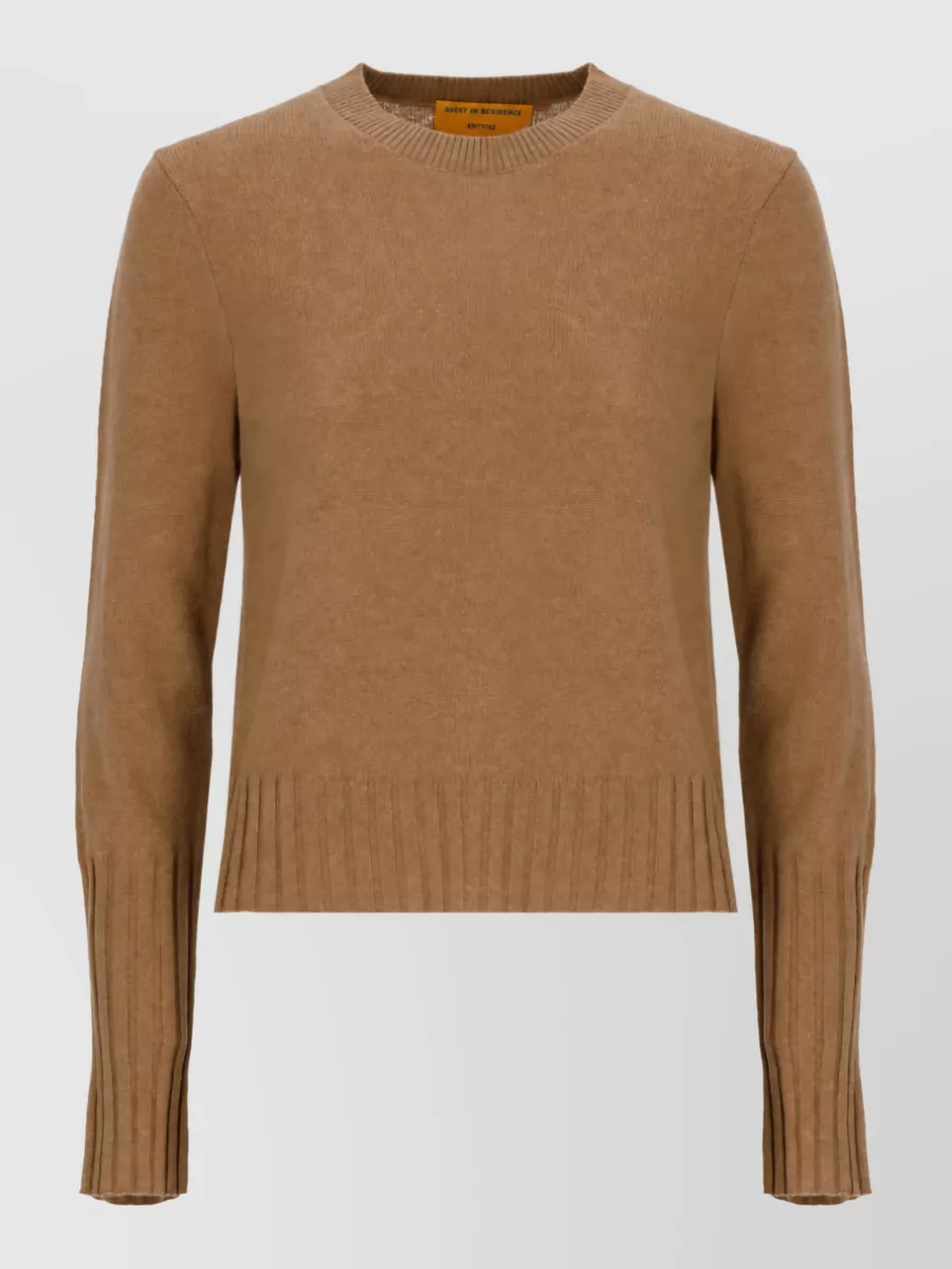 Guest In Residence Cashmere ribbed crewneck sweater