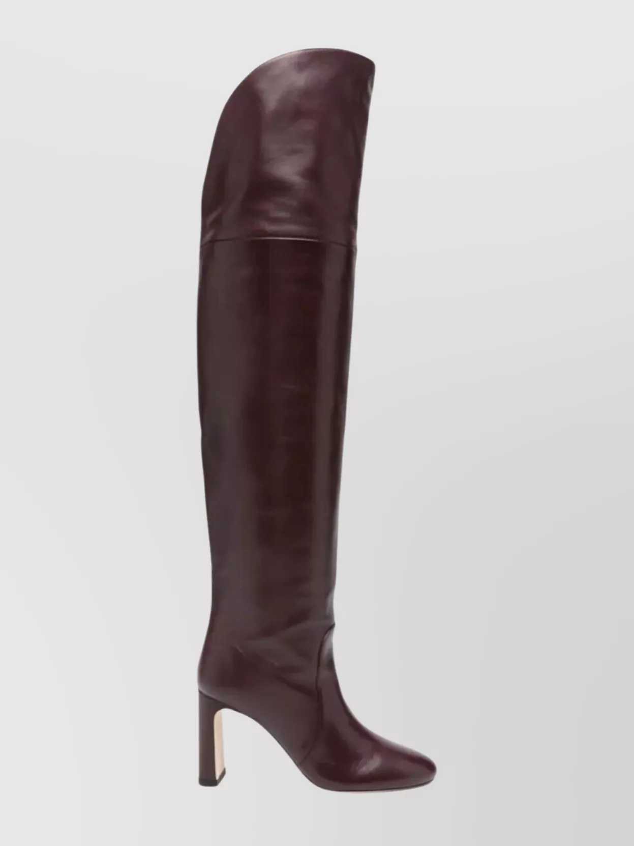 Stuart Weitzman Over-the-knee Block Heel Almond Toe Boots In Brown