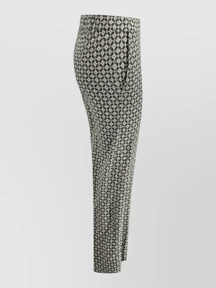 Whyci Printed Straight-Leg Trousers