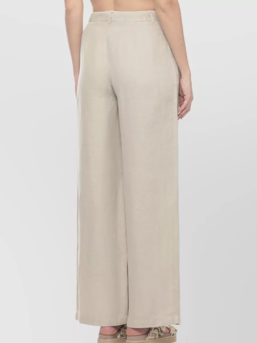 120% Lino High-Rise Wide-Leg Trousers