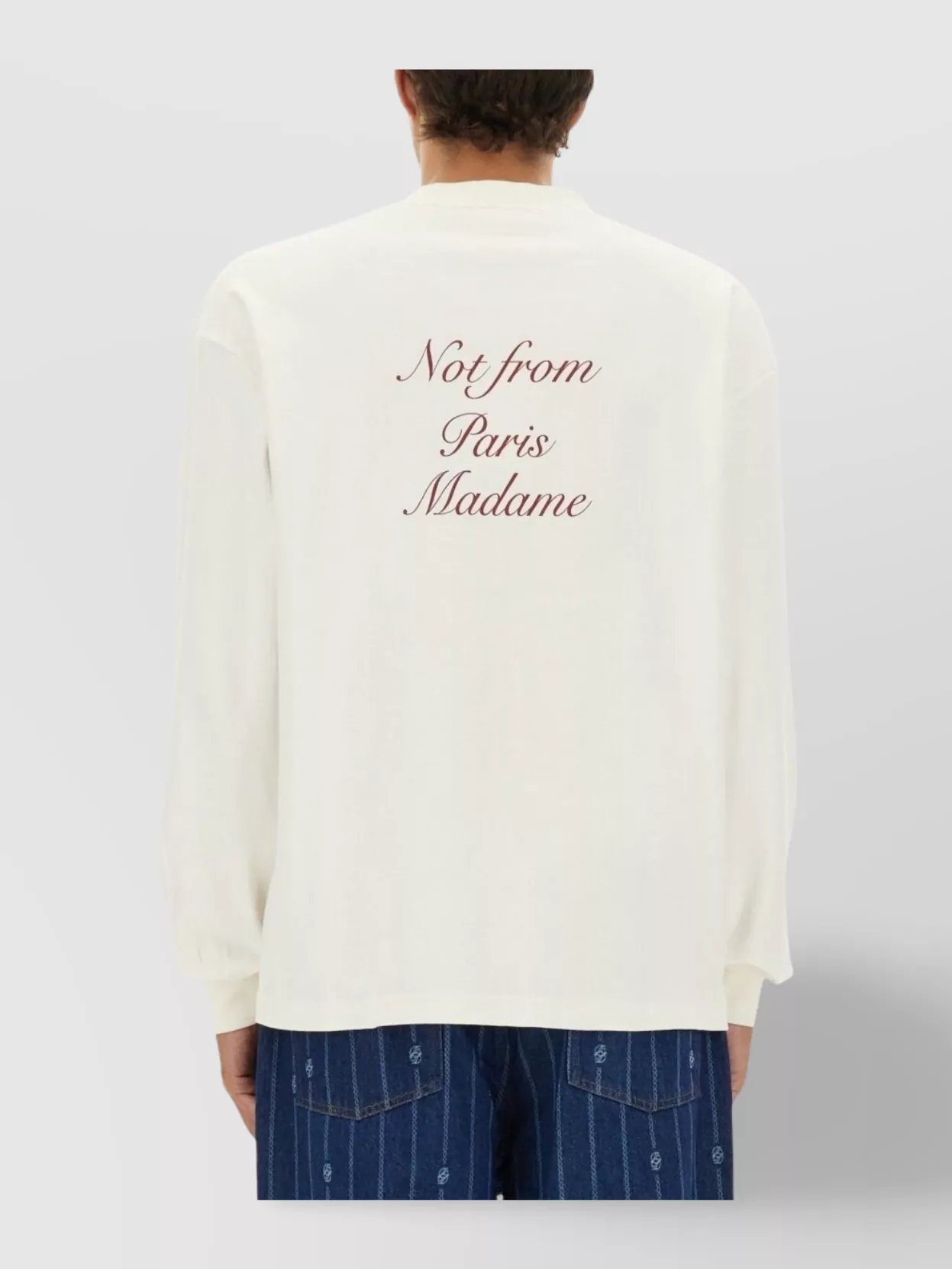 Drôle De Monsieur Long Sleeve Graphic Print Crew Neck T-Shirt