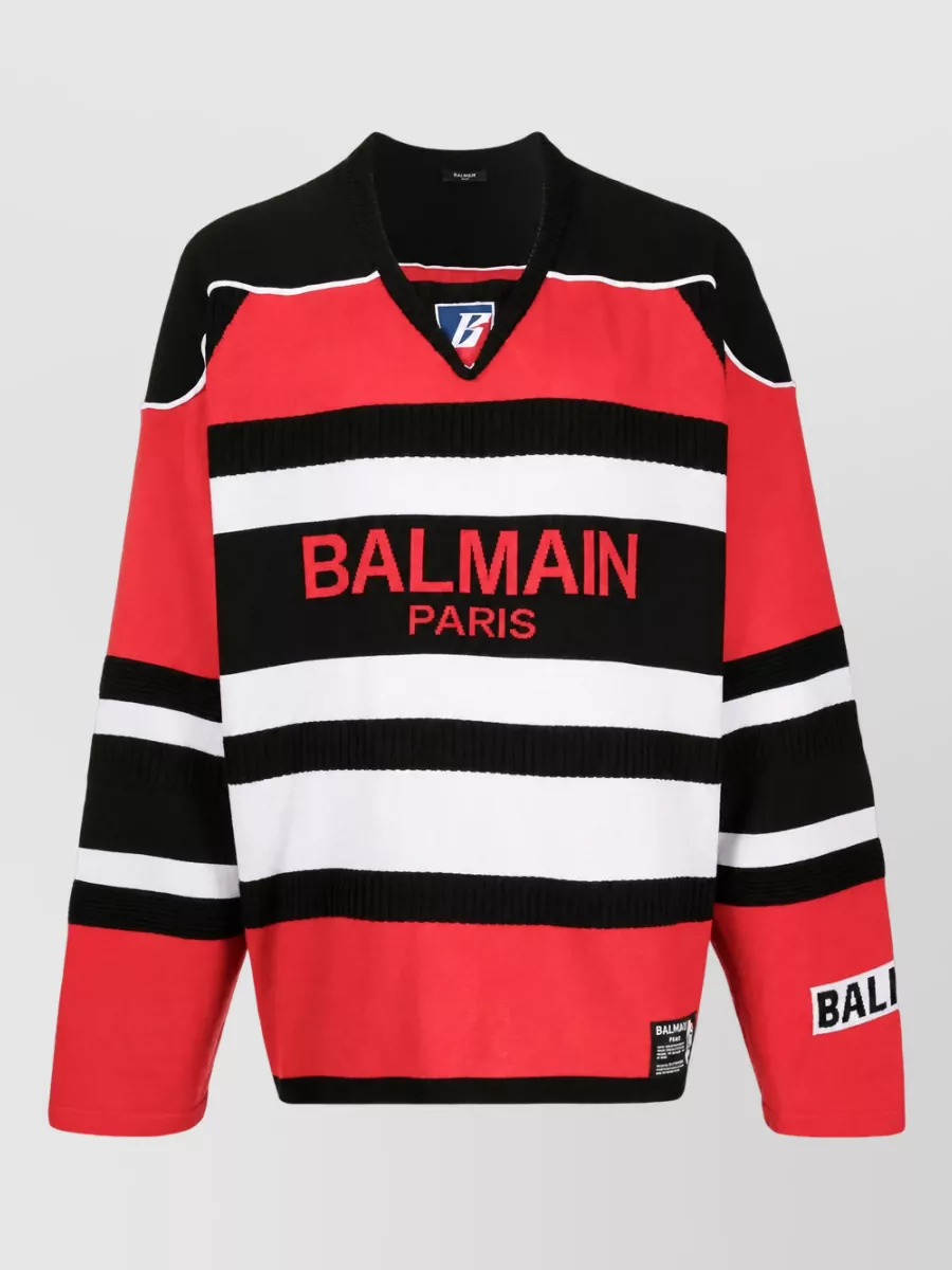 Balmain virgin wool boxy sweater