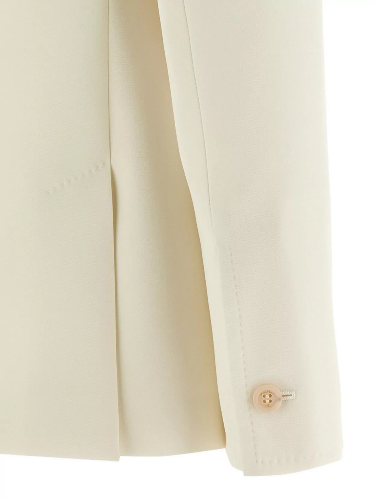 Shop Max Mara 'palchi' Blazer With Notched Lapels And Front Flap Pockets In White