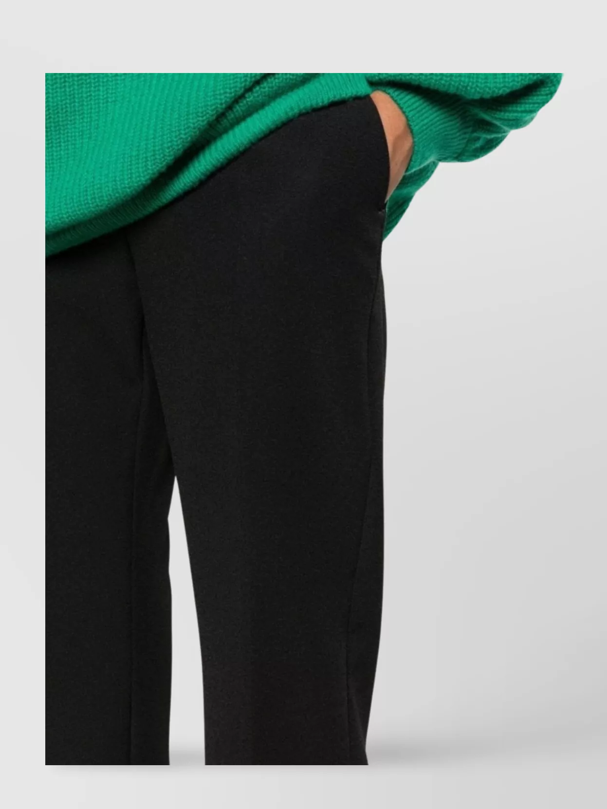 Msgm High-waisted Crepe Straight-leg Trousers With Belt Loops