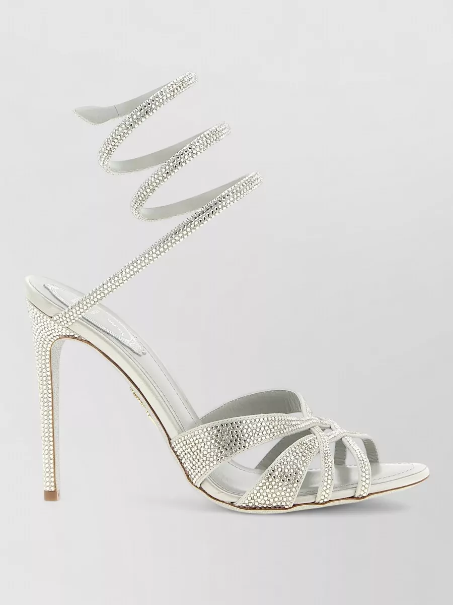 Rene Caovilla crystal-embellished satin sandals
