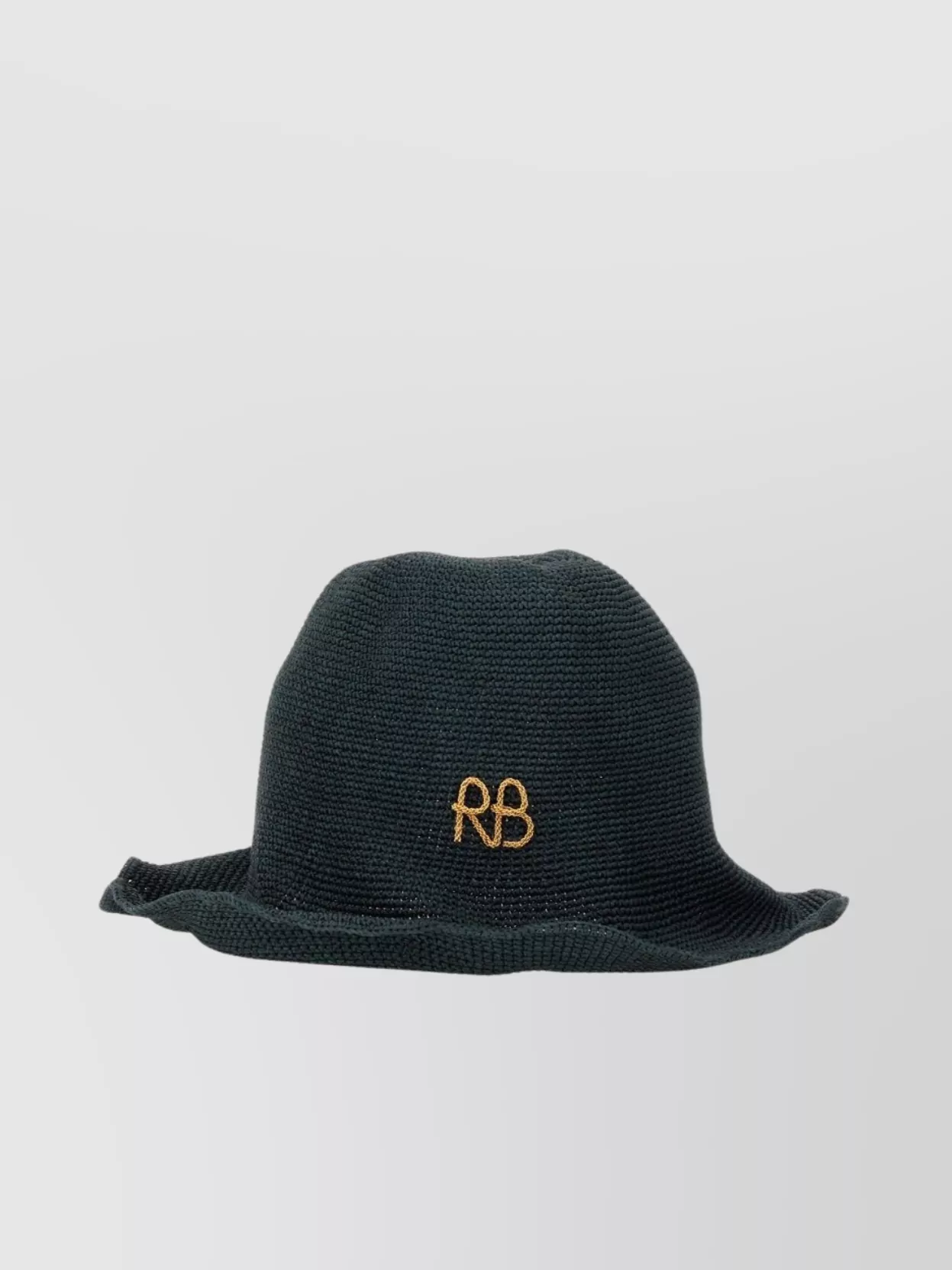 Ruslan Baginskiy Textured Knit Wide Brim Hat