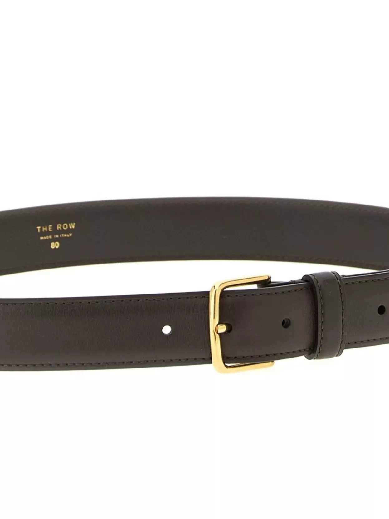 The Row Adjustable Belt Featuring Smooth Finish And Gold-Tone Buckle