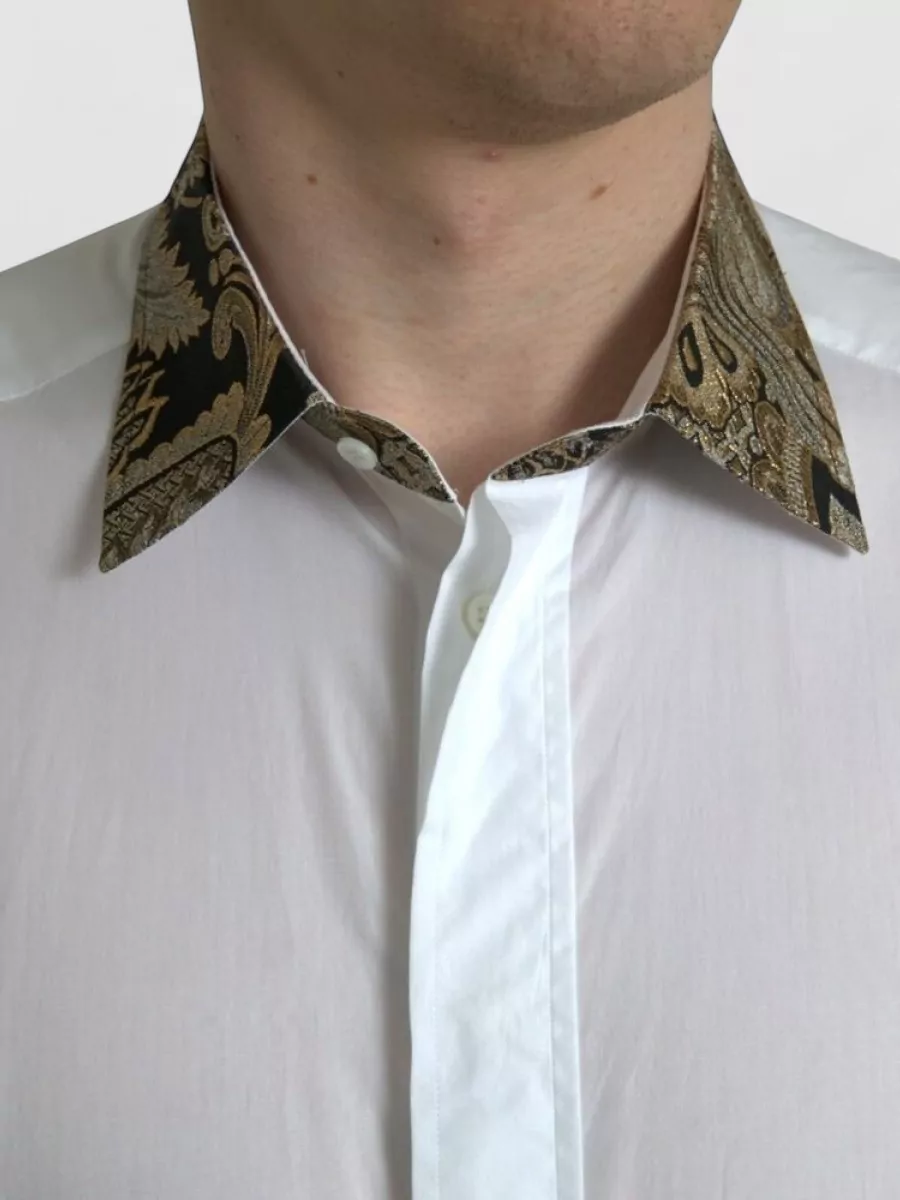 Dolce&Gabbana Cotton Jacquard Dress Shirt