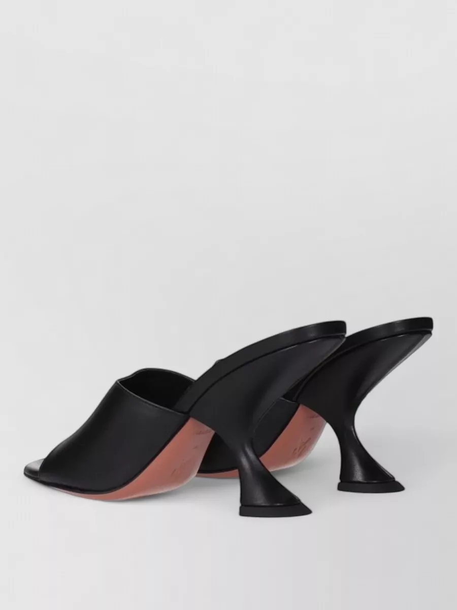 Amina Muaddi Leather Stiletto-Heel Mules