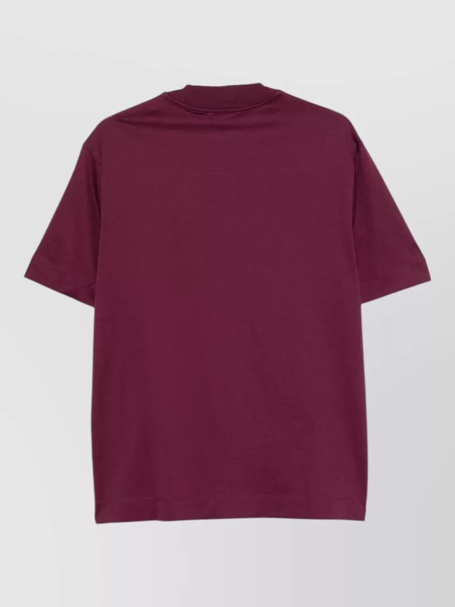 Emporio Armani Cotton Logo Embroidered Crew Neck T-Shirt
