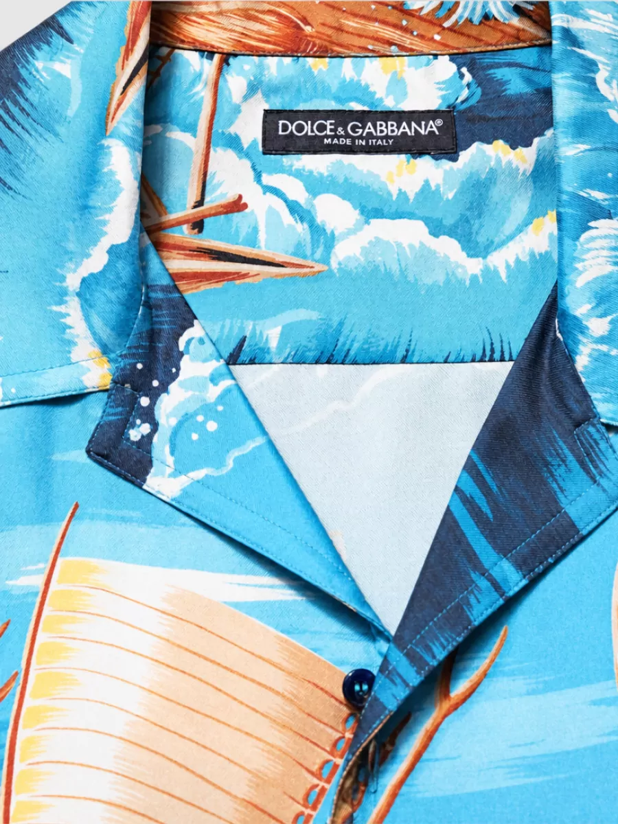 Dolce&Gabbana Silk Hawaiian Print Shirt