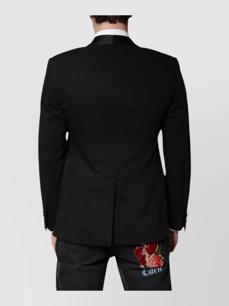 Dolce&Gabbana Wool Silk Single-Breasted Coat
