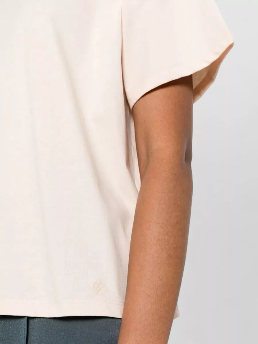 Loulou Studio Telanto Short Sleeve Round Neck Top