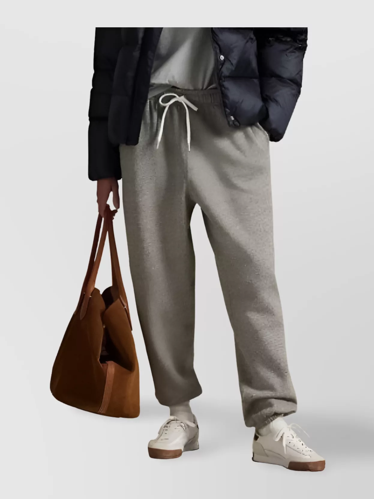 Ralph Lauren Insulated Hooded Quilted Coat With High Collar In Gray