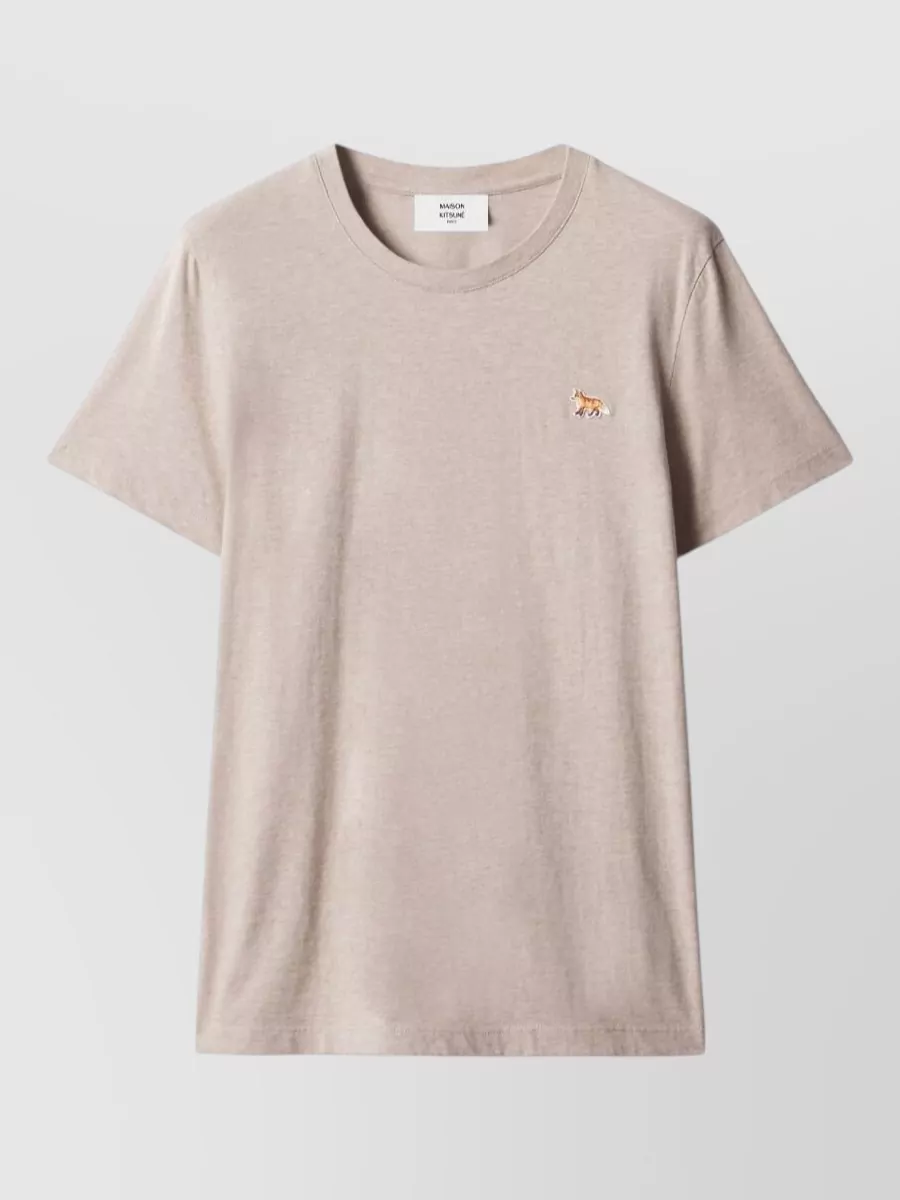 Maison Kitsuné organic cotton embroidered baby fox t-shirt