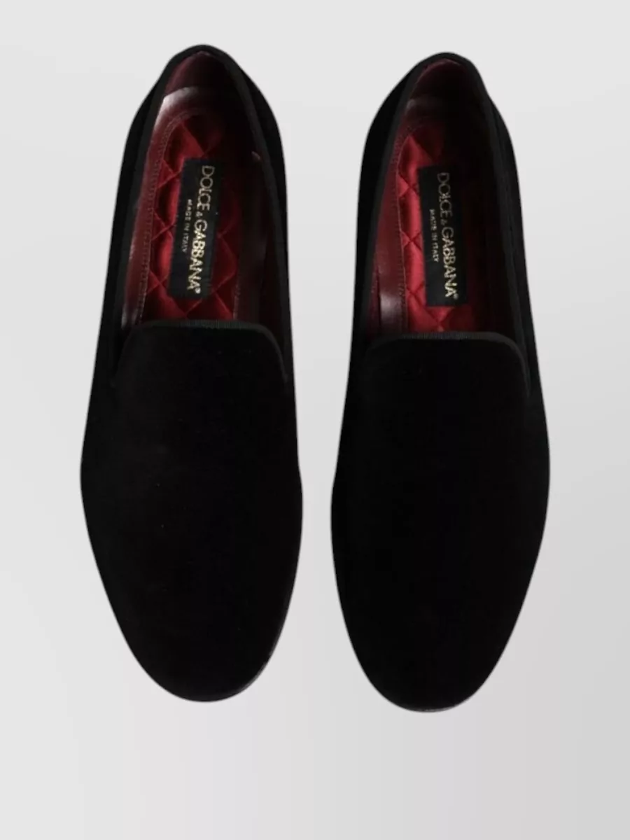 Dolce&Gabbana Velvet Slip-On Loafers