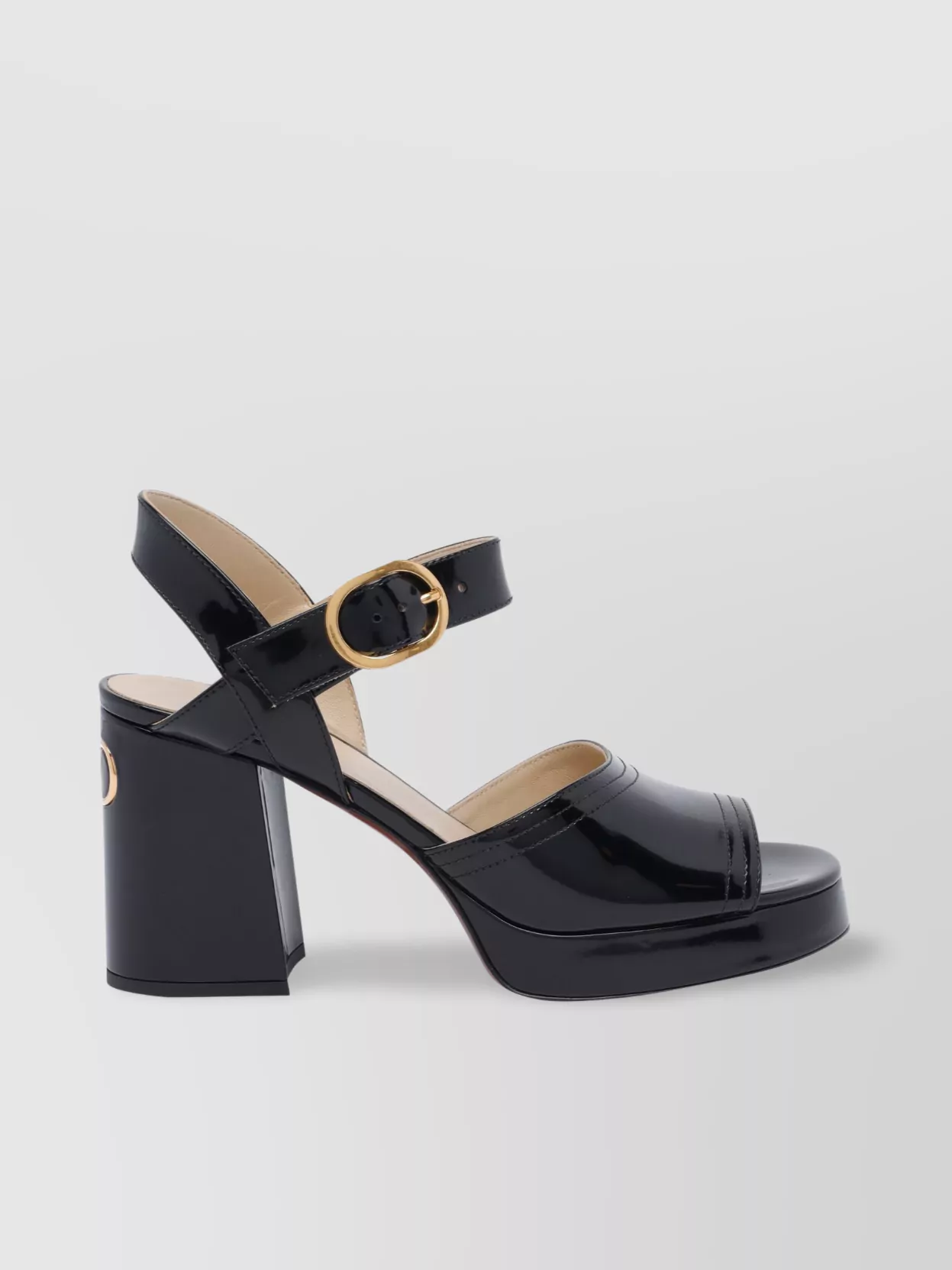 Valentino Garavani Platform Sandals With Round Toe And Block Heel