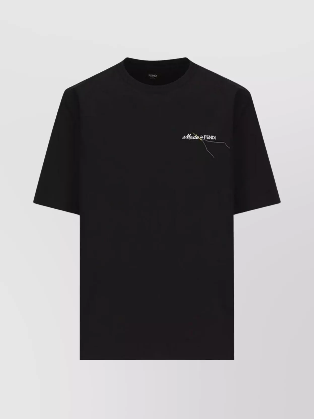 Fendi Crew Neck Cotton T-Shirt Over Fit