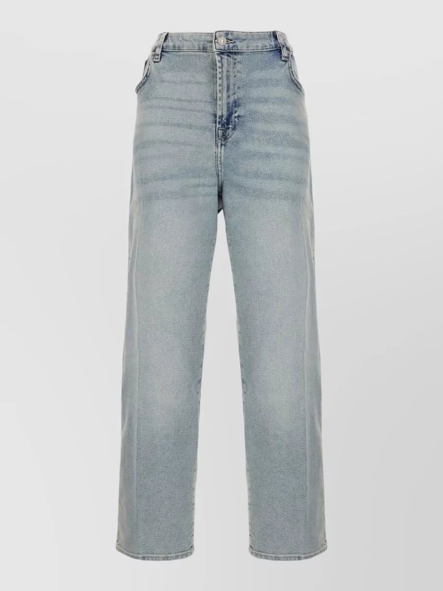 7 For All Mankind denim straight-leg trousers