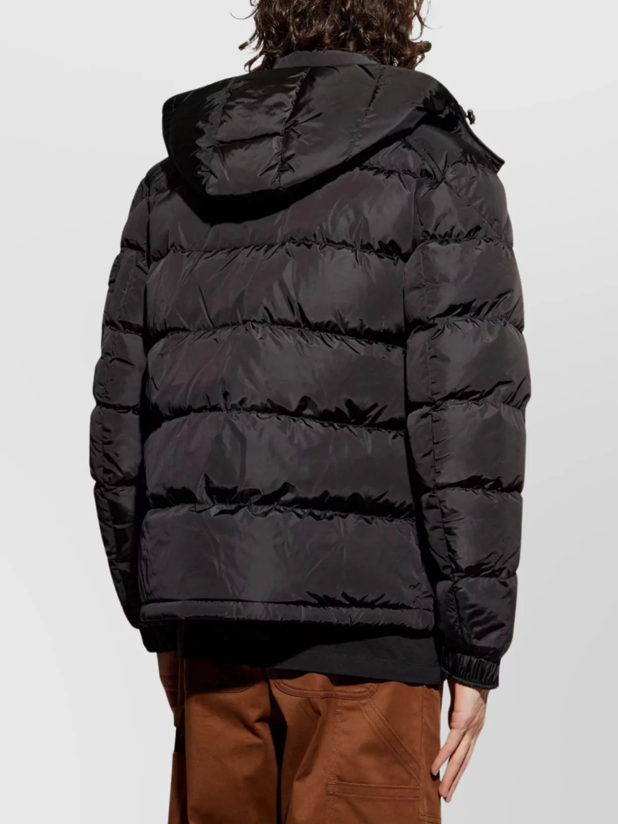Moncler Short Quilted Down Jacket With Detachable Hood