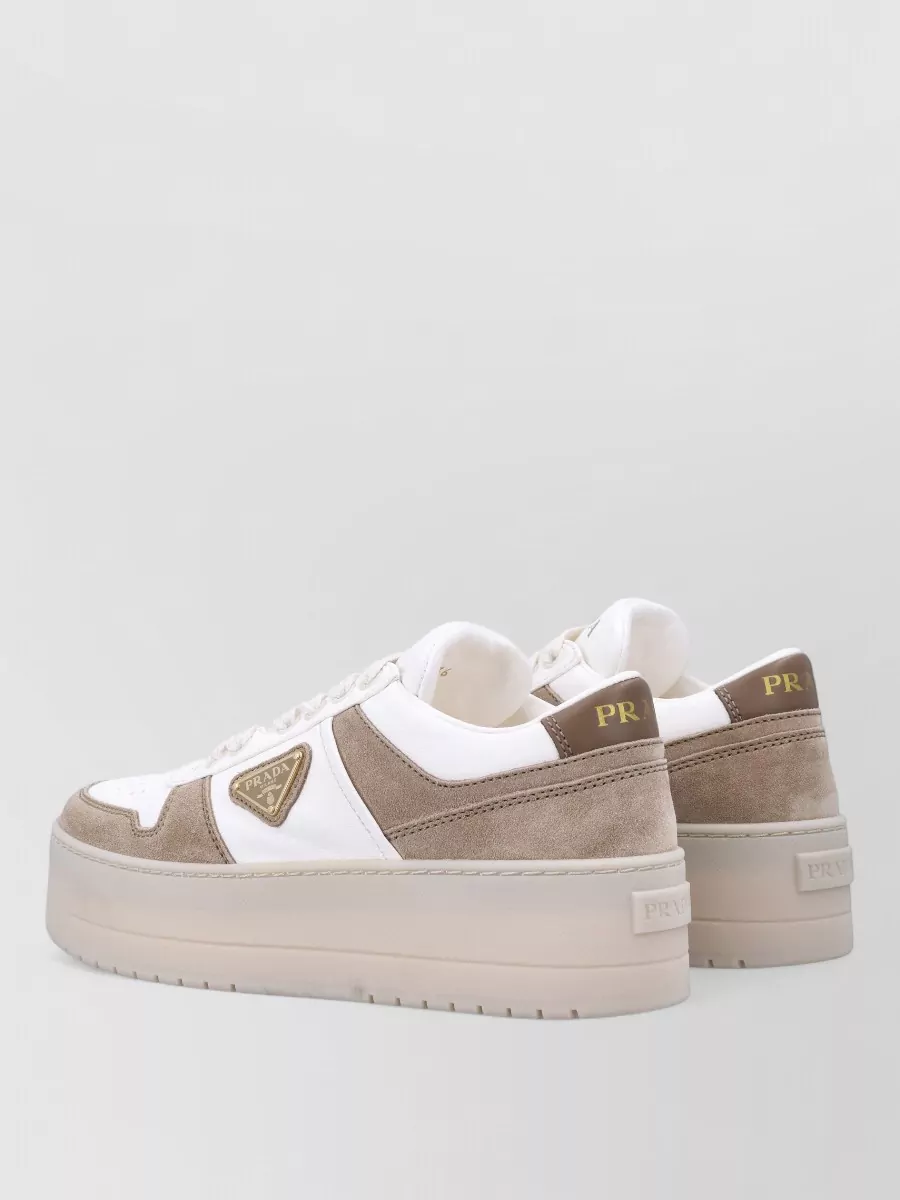 Prada Leather Low-Top Sneakers
