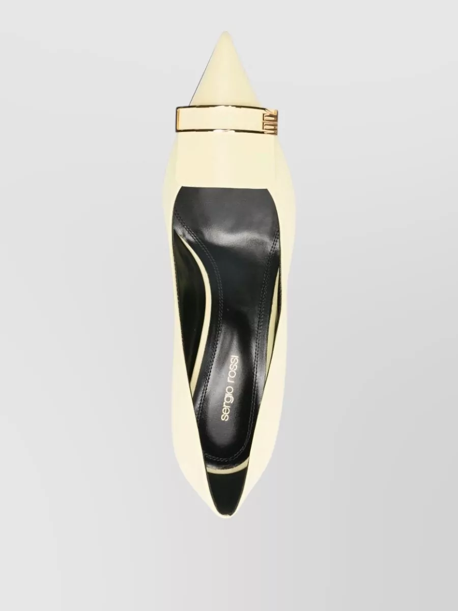 Sergio Rossi Leather Kitten Heel Pumps