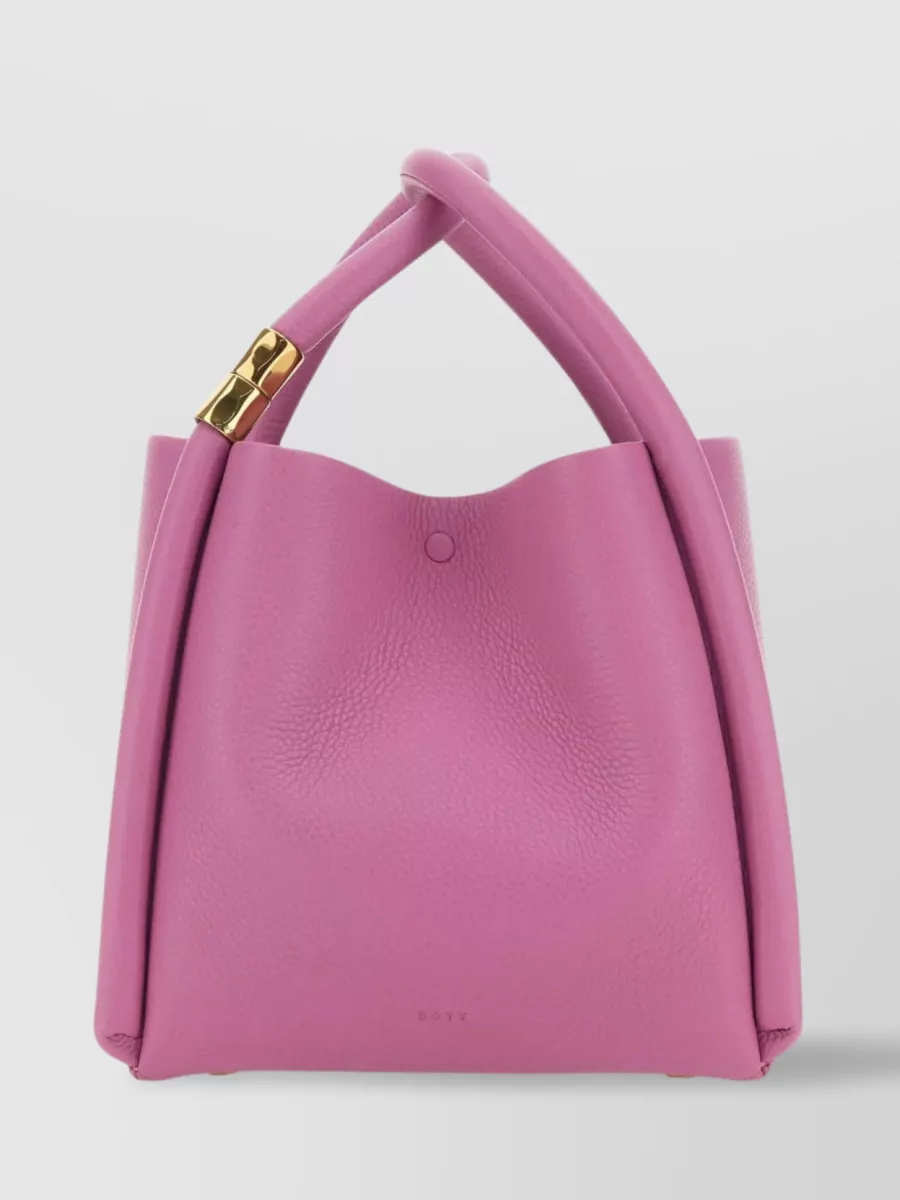 Shop Boyy Lotus 20 Leather Tote Bag In Pink