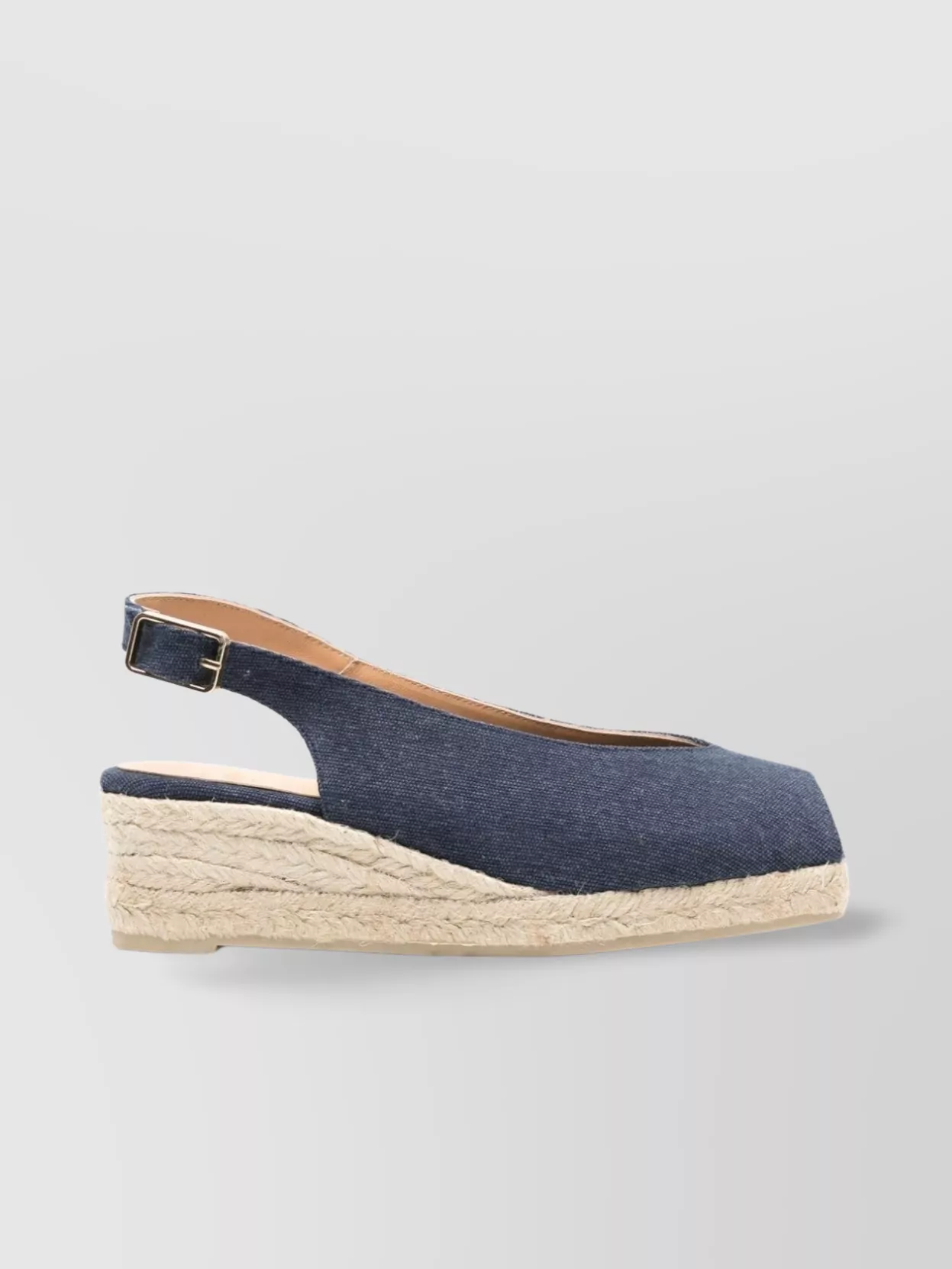 CASTAñER RAFFIA HEEL CANVAS WEDGE ESPADRILLES