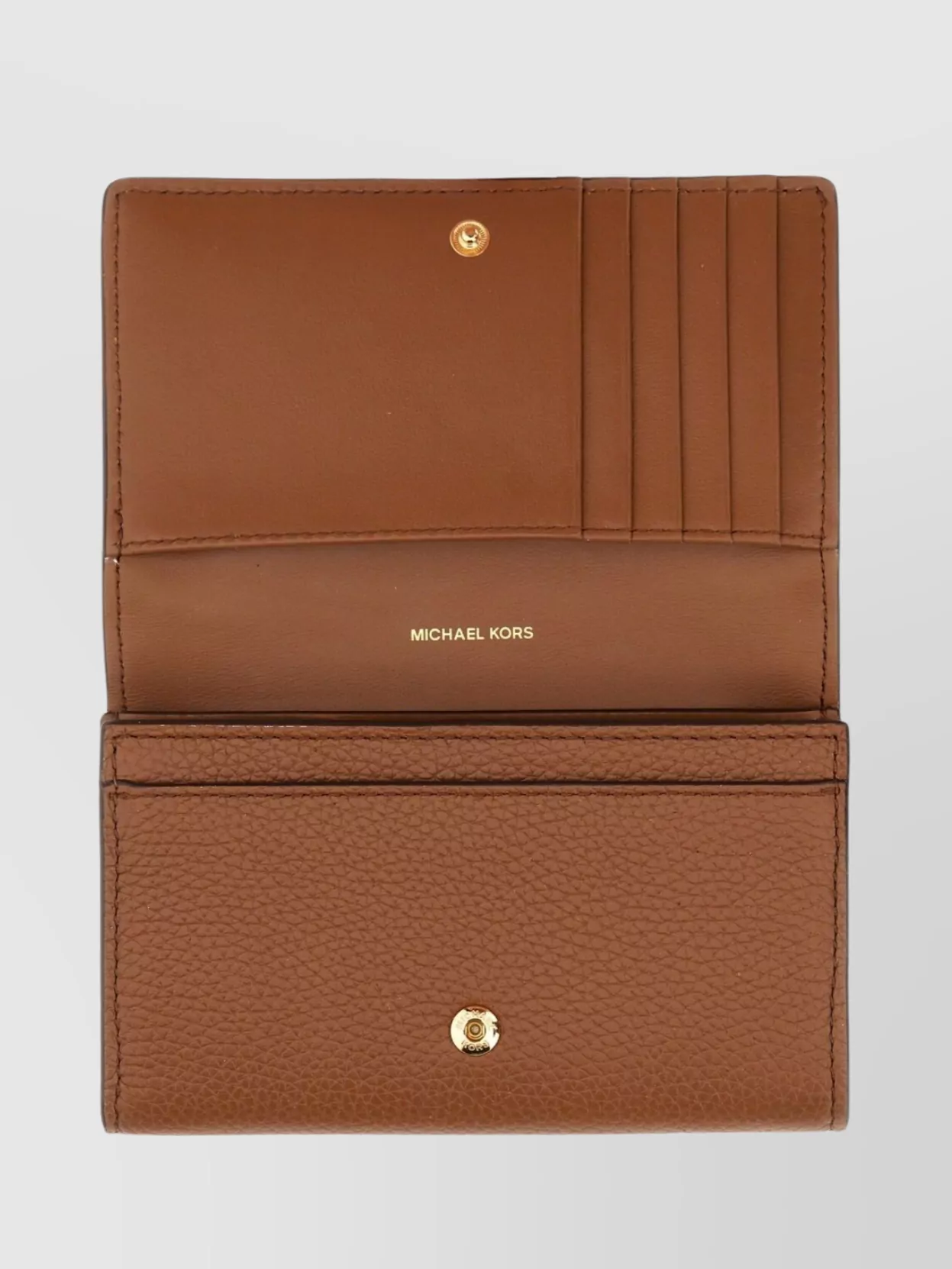 Michael Kors Textured Pebbled Leather Wallet In Brown