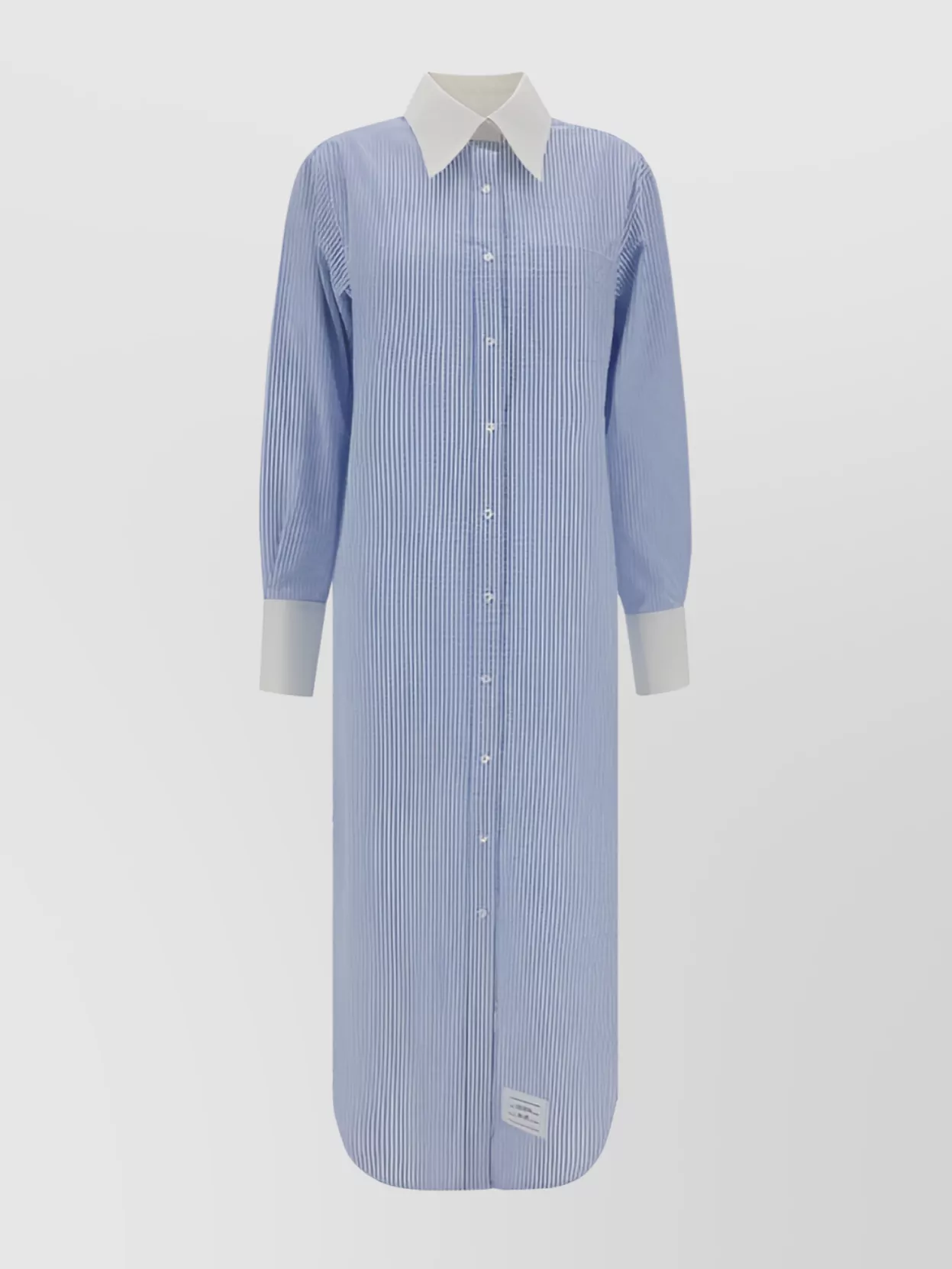 Shop Thom Browne Striped Shirt Dress Side Slits