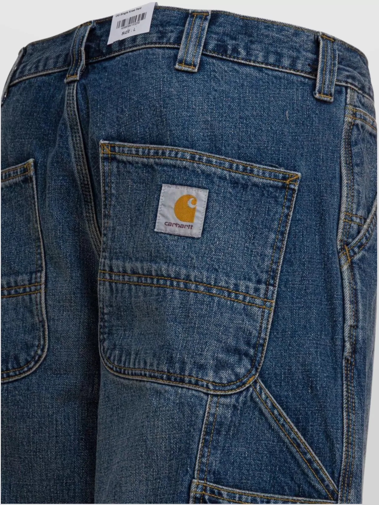 Carhartt Wip Single Knee Denim Trousers Featuring Pockets