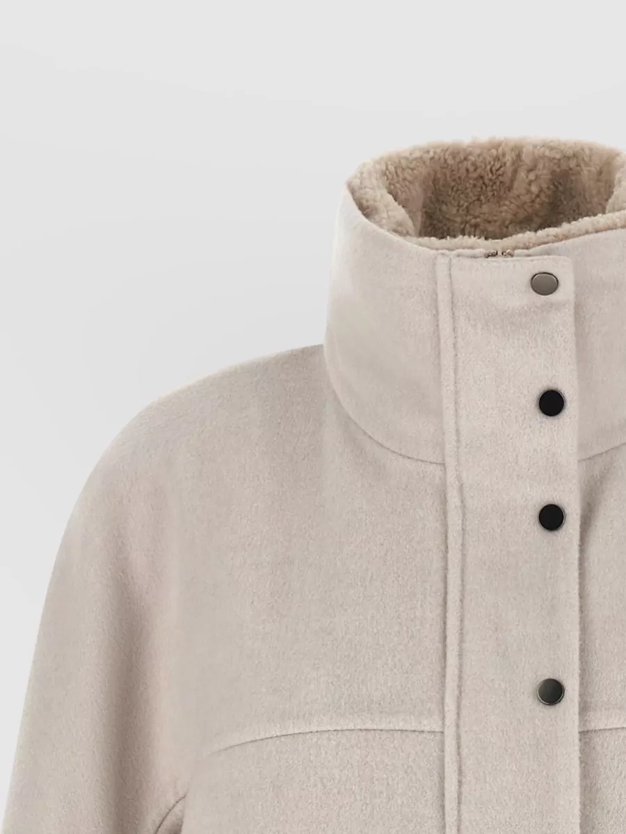 Brunello Cucinelli Wool And Cashmere Cropped Jacket