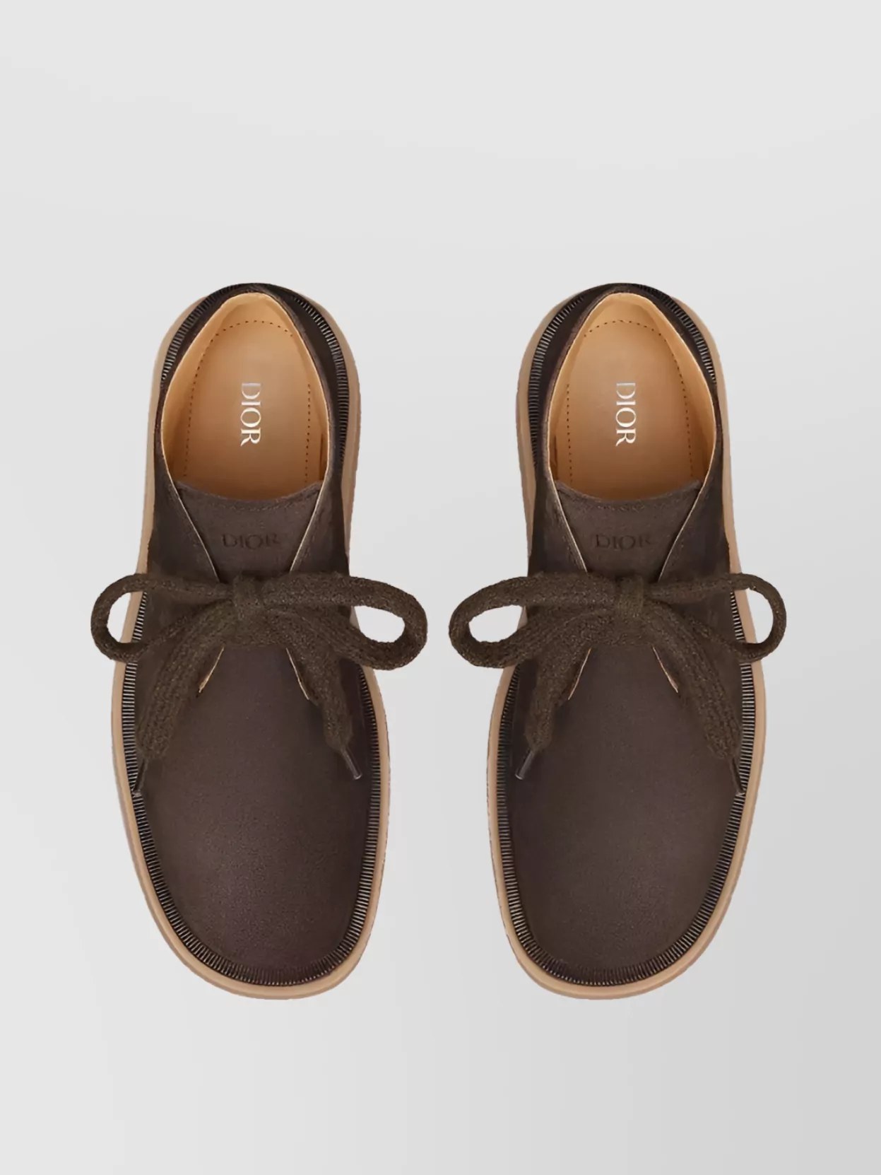 Christian Dior Round Toe Suede Finish Stitch Detailing Boots