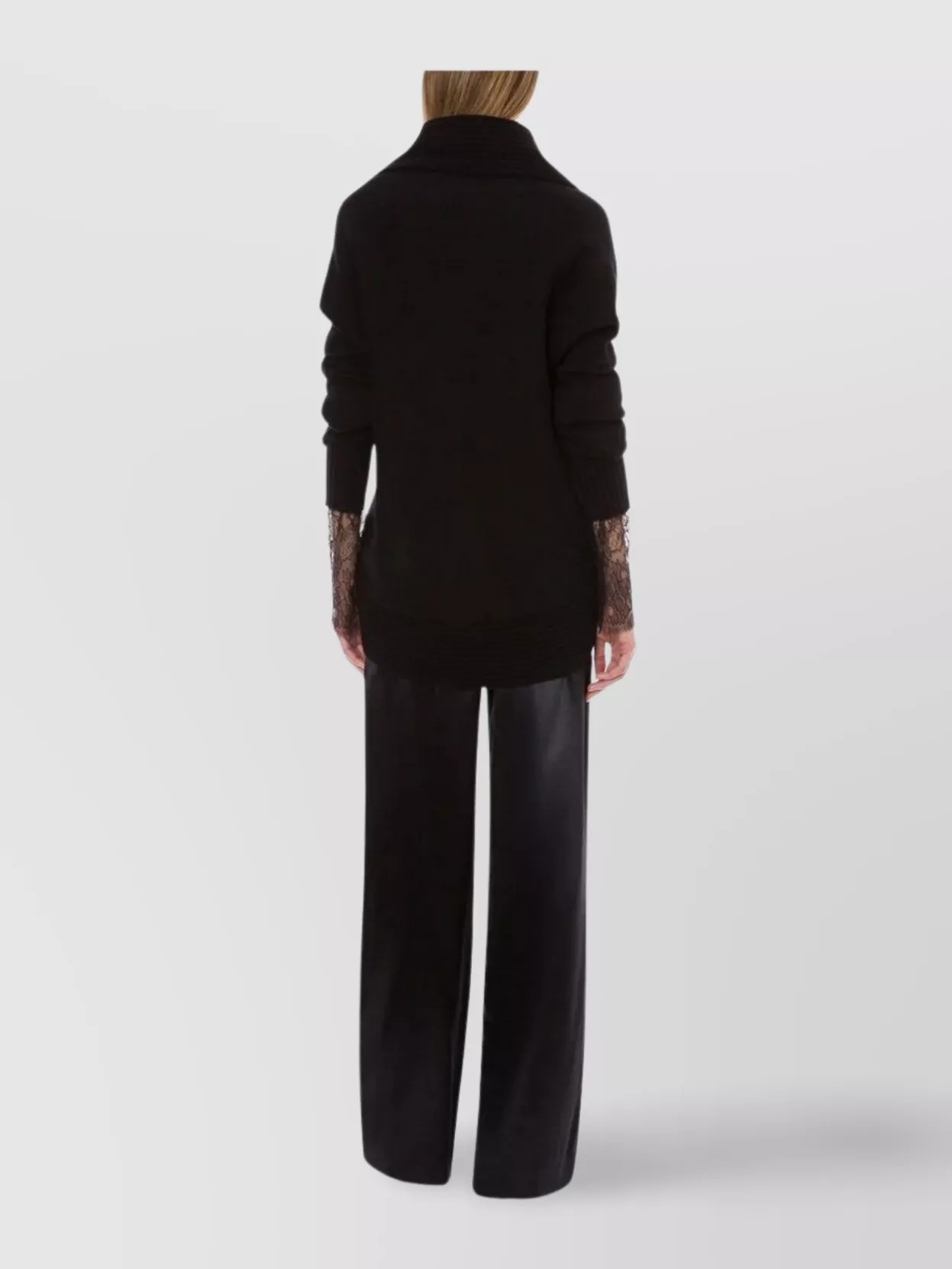 Alberta Ferretti Longline Knitwear Shawl Collar