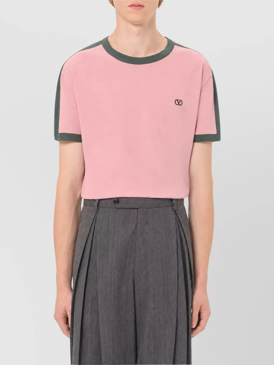 Valentino Embroidered Cotton-Jersey T-Shirt