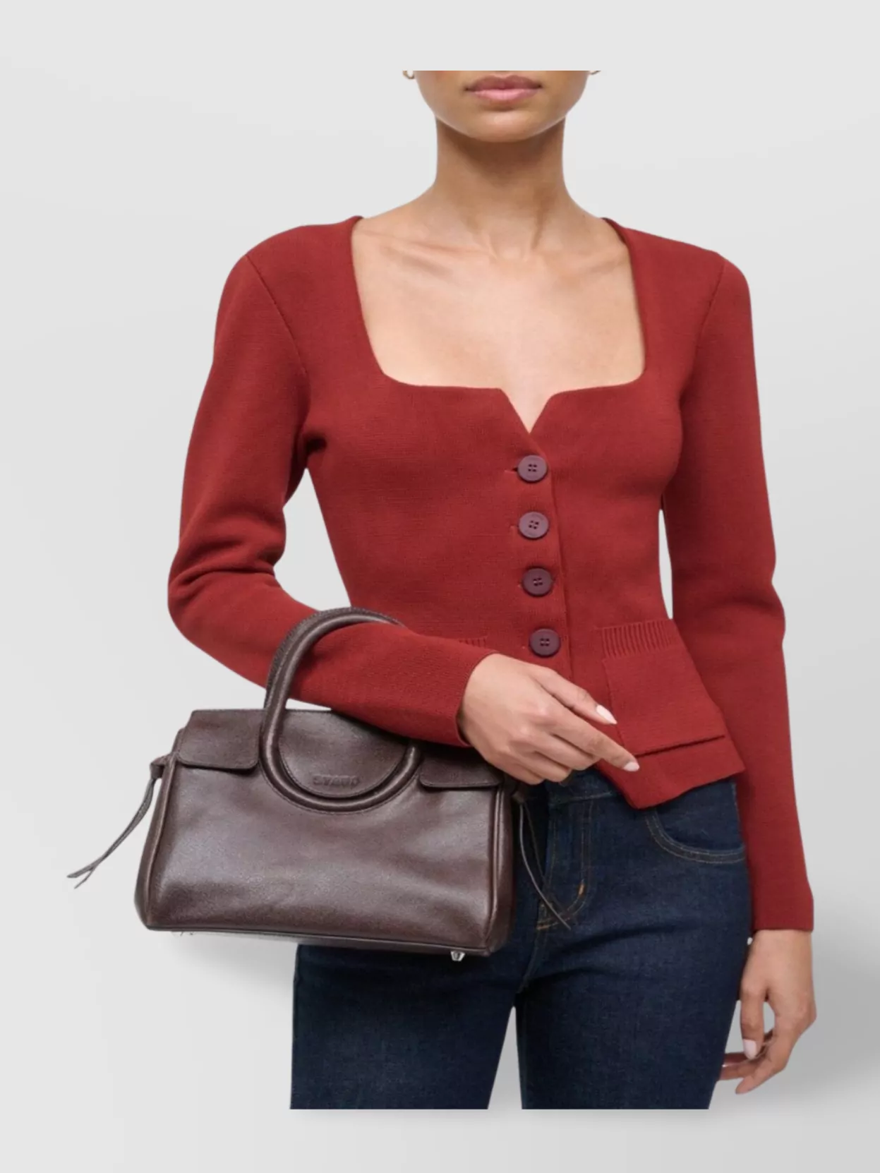 Staud Mini Crossbody Bag Featuring Oval Handles